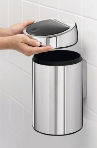 Brabantia Touch Bin Мусорное ведро нажимн., нержавеющая сталь на 3л, цвет: полированная сталь 363962