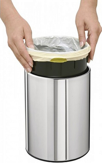 Brabantia Touch Bin Мусорное ведро нажимн., нержавеющая сталь на 3л, цвет: полированная сталь 363962