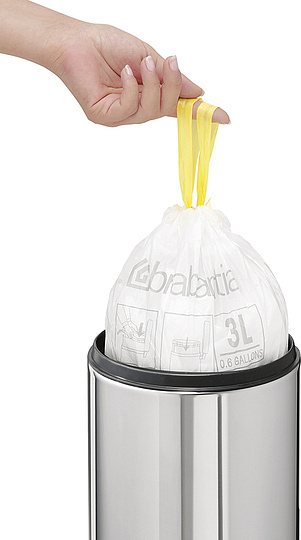 Brabantia Touch Bin Мусорное ведро нажимн., нержавеющая сталь на 3л, цвет: полированная сталь 363962