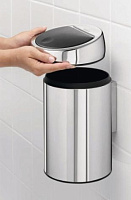 Brabantia Touch Bin Мусорное ведро нажимн., нержавеющая сталь на 3л, цвет: полированная сталь 363962