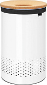 Brabantia Корзина для белья, нержавеющая сталь на 60л, цвет: белый 104404