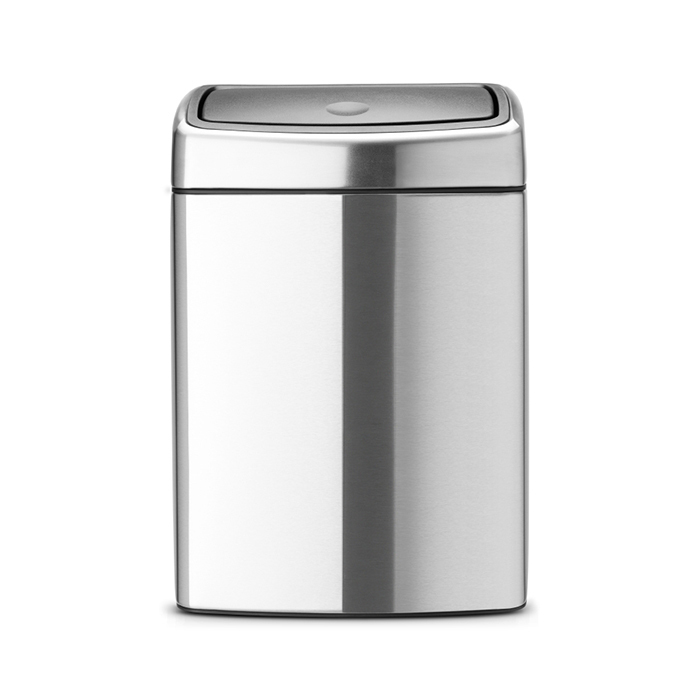 Brabantia Touch Bin Мусорное ведро нажимн., нержавеющая сталь на 10л, цвет: cтальной матовый FPP 477225