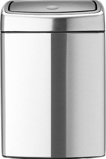 Brabantia Touch Bin Мусорное ведро нажимн., нержавеющая сталь на 10л, цвет: cтальной матовый FPP 477225