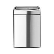 Brabantia Touch Bin Мусорное ведро нажимн., нержавеющая сталь на 10л, цвет: нержавеющая сталь 477225