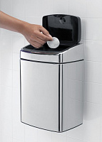 Brabantia Touch Bin Мусорное ведро нажимн., нержавеющая сталь на 10л, цвет: cтальной матовый FPP 477225