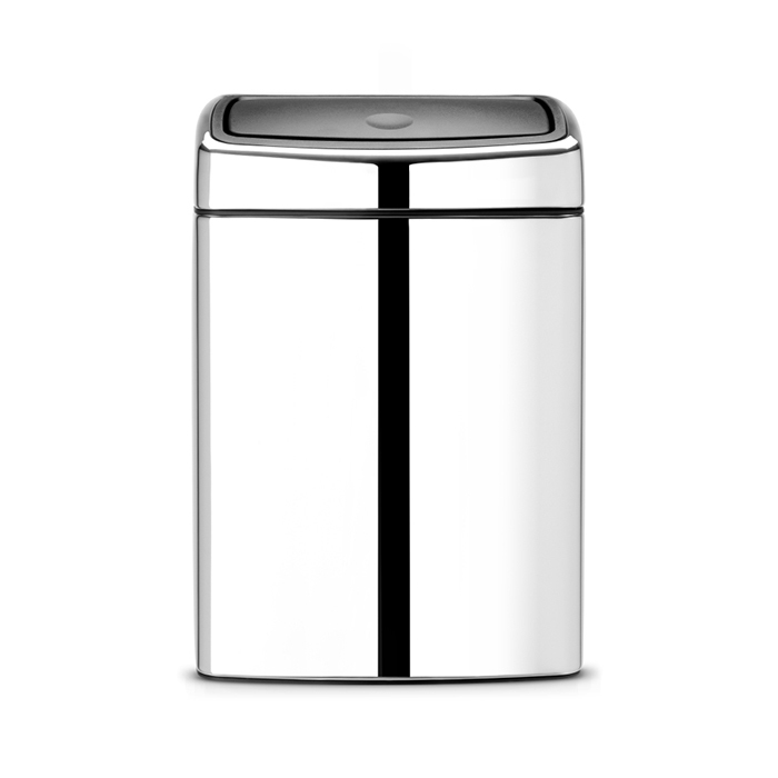 Brabantia Touch Bin Мусорное ведро нажимн., нержавеющая сталь на 10л, цвет: полированная сталь 477201