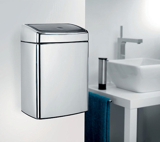 Brabantia Touch Bin Мусорное ведро нажимн., нержавеющая сталь на 10л, цвет: полированная сталь 477201