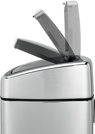 Brabantia Touch Bin Мусорное ведро нажимн., нержавеющая сталь на 10л, цвет: полированная сталь 477201