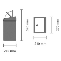 Brabantia Touch Bin Мусорное ведро нажимн., нержавеющая сталь на 10л, цвет: полированная сталь 477201