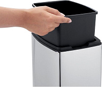 Brabantia Touch Bin Мусорное ведро нажимн., нержавеющая сталь на 10л, цвет: полированная сталь 477201