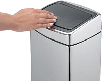Brabantia Touch Bin Мусорное ведро нажимн., нержавеющая сталь на 10л, цвет: полированная сталь 477201