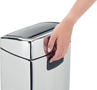 Brabantia Touch Bin Мусорное ведро нажимн., нержавеющая сталь на 10л, цвет: полированная сталь 477201