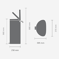 Brabantia FlatBack+ Мусорное ведро с педалью, нержавеющая сталь на 40л, цвет: белый 485244