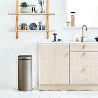Brabantia Touch Bin New Мусорное ведро нажимн., нержавеющая сталь на 30л, цвет: платиновый 115363