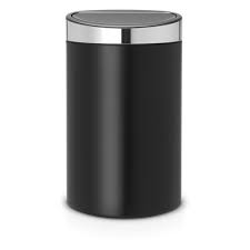 Brabantia Touch Bin New Мусорное ведро нажимн., нержавеющая сталь на 40л, цвет: черный матовый 114847