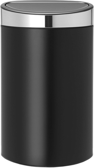 Brabantia Touch Bin New Мусорное ведро нажимн., нержавеющая сталь на 40л, цвет: черный матовый 114847