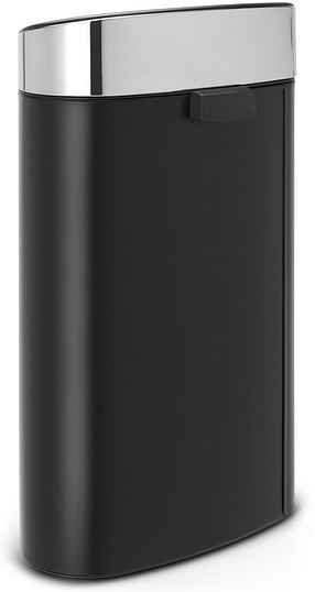 Brabantia Touch Bin New Мусорное ведро нажимн., нержавеющая сталь на 40л, цвет: черный матовый 114847