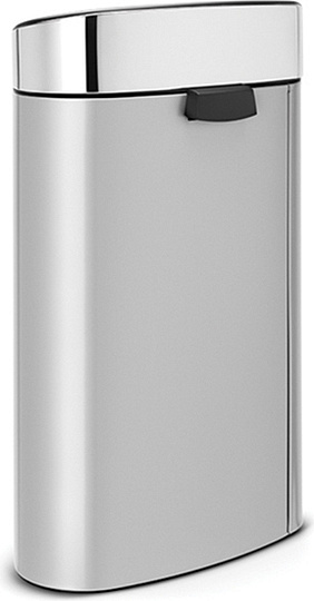 Brabantia Touch Bin New Мусорное ведро нажимн., нержавеющая сталь на 40л, цвет: серый металлик 114861