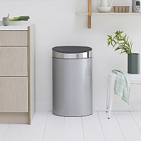Brabantia Touch Bin New Мусорное ведро нажимн., нержавеющая сталь на 40л, цвет: серый металлик 114861