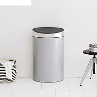 Brabantia Touch Bin New Мусорное ведро нажимн., нержавеющая сталь на 40л, цвет: серый металлик 114861