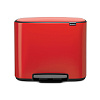 Brabantia Pedal Bin Bo Мусорное ведро с педалью, нержавеющая сталь на 36л, цвет: пламенно-красный 121401