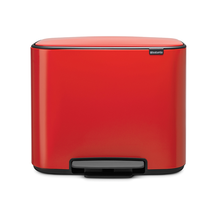 Brabantia Pedal Bin Bo Мусорное ведро с педалью, нержавеющая сталь на 36л, цвет: пламенно-красный 121401