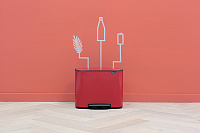 Brabantia Pedal Bin Bo Мусорное ведро с педалью, нержавеющая сталь на 36л, цвет: пламенно-красный 121401