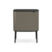 Brabantia Touch Bin Bo Мусорное ведро нажимн., нержавеющая сталь на 33л, цвет: платина 316043