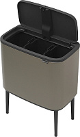 Brabantia Touch Bin Bo Мусорное ведро нажимн., нержавеющая сталь на 33л, цвет: платиновый 316043