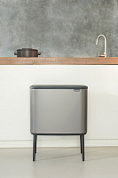 Brabantia Touch Bin Bo Мусорное ведро нажимн., нержавеющая сталь на 33л, цвет: платиновый 316043