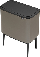 Brabantia Touch Bin Bo Мусорное ведро нажимн., нержавеющая сталь на 33л, цвет: платиновый 316043