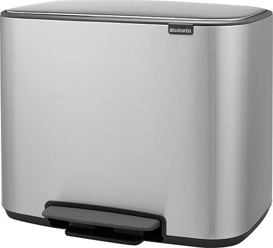 Brabantia Pedal Bin Bo Мусорное ведро с педалью, нержавеющая сталь на 34л, цвет: стальной матовый 121241