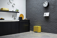 Brabantia Pedal Bin Bo Мусорное ведро с педалью, нержавеющая сталь на 34л, цвет: желтая маргаритка 121180