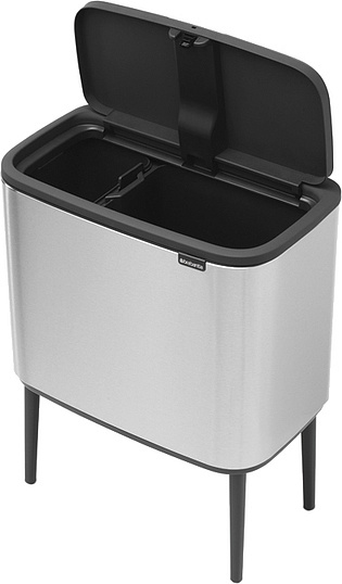 Brabantia Touch Bin Bo Мусорное ведро нажимн., нержавеющая сталь на 34л, цвет: стальной матовый 316227