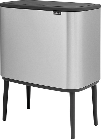 Brabantia Touch Bin Bo Мусорное ведро нажимн., нержавеющая сталь на 34л, цвет: стальной матовый 316227