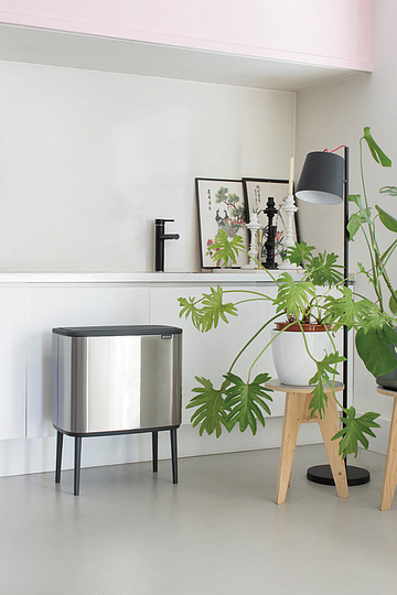 Brabantia Touch Bin Bo Мусорное ведро нажимн., нержавеющая сталь на 34л, цвет: стальной матовый 316227