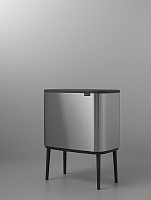 Brabantia Touch Bin Bo Мусорное ведро нажимн., нержавеющая сталь на 34л, цвет: стальной матовый 316227