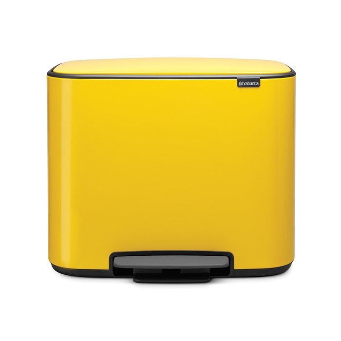 Brabantia Pedal Bin Bo Мусорное ведро с педалью, нержавеющая сталь на 36л, цвет: желтая маргаритка 121425
