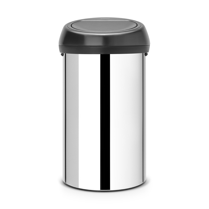 Brabantia Touch Bin Мусорное ведро нажимн., нержавеющая сталь на 60л, цвет: стальной полированный 402586