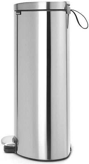 Brabantia FlatBack Мусорное ведро с педалью, нержавеющая сталь на 30л, цвет: стальной матовый FPP 482007