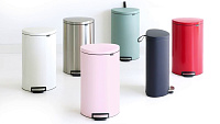 Brabantia FlatBack Мусорное ведро с педалью, нержавеющая сталь на 30л, цвет: стальной матовый FPP 482007