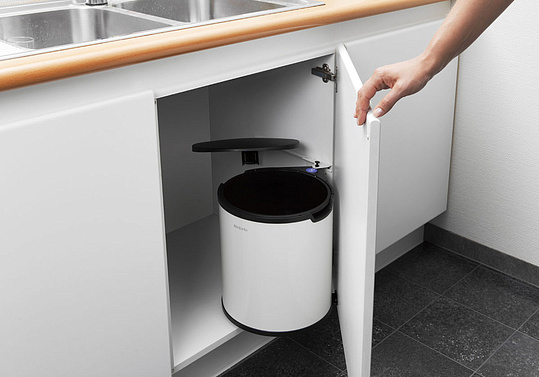 Brabantia Built-in Bin Мусорное ведро автоматич., нержавеющая сталь на 15л, цвет: белый 428081