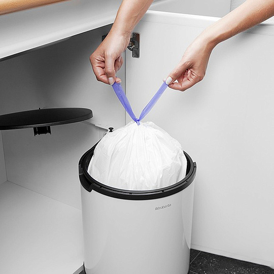 Brabantia Built-in Bin Мусорное ведро автоматич., нержавеющая сталь на 15л, цвет: белый 428081