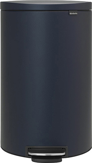 Brabantia FlatBack Мусорное ведро с педалью, нержавеющая сталь на 30л, цвет: минерально-синий 103940