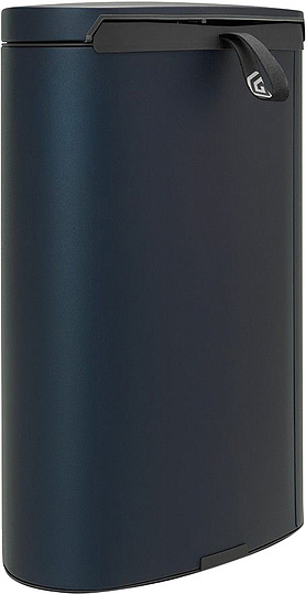 Brabantia FlatBack Мусорное ведро с педалью, нержавеющая сталь на 30л, цвет: минерально-синий 103940