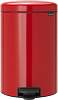 Brabantia NewIcon Мусорное ведро с педалью, нержавеющая сталь на 20л, цвет: пламенно-красный 111860