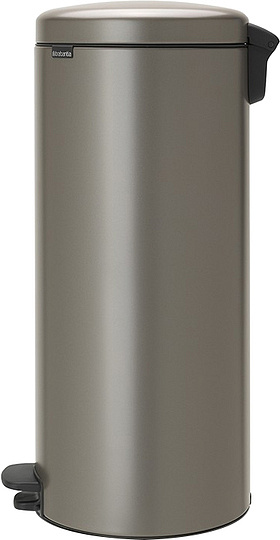 Brabantia NewIcon Мусорное ведро с педалью, нержавеющая сталь на 30л, цвет: платиновый 114441