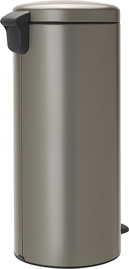 Brabantia NewIcon Мусорное ведро с педалью, нержавеющая сталь на 30л, цвет: платиновый 114441