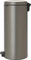 Brabantia NewIcon Мусорное ведро с педалью, нержавеющая сталь на 30л, цвет: платиновый 114441