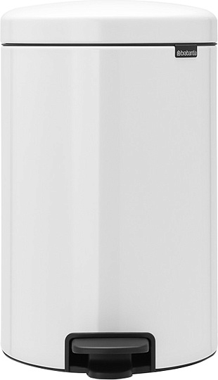 Brabantia NewIcon Мусорное ведро с педалью, нержавеющая сталь на 20л, цвет: белый 111846